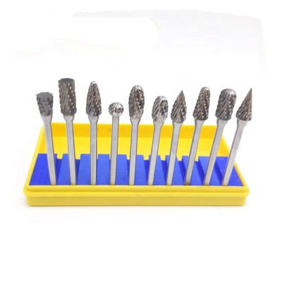 10 pcs Free Choice Tungsten Carbide Rotary Burrs Set